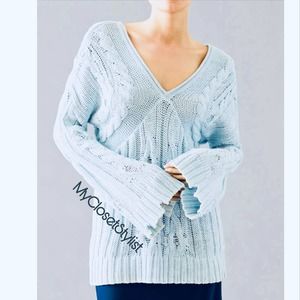 PILCRO Surf & Destroy Cableknit Pullover Sweater NWT! New with Tags UNICORN RARE